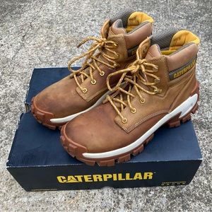 Caterpillar steel-toe work boots